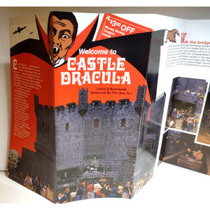 Castle Dracula Wildwood New Jersey Haunted House Flyer Dungeon Vampire Dark Ride